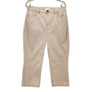 Every Womens 31 Jeans Cropped Ivory Tan Denim Jeans